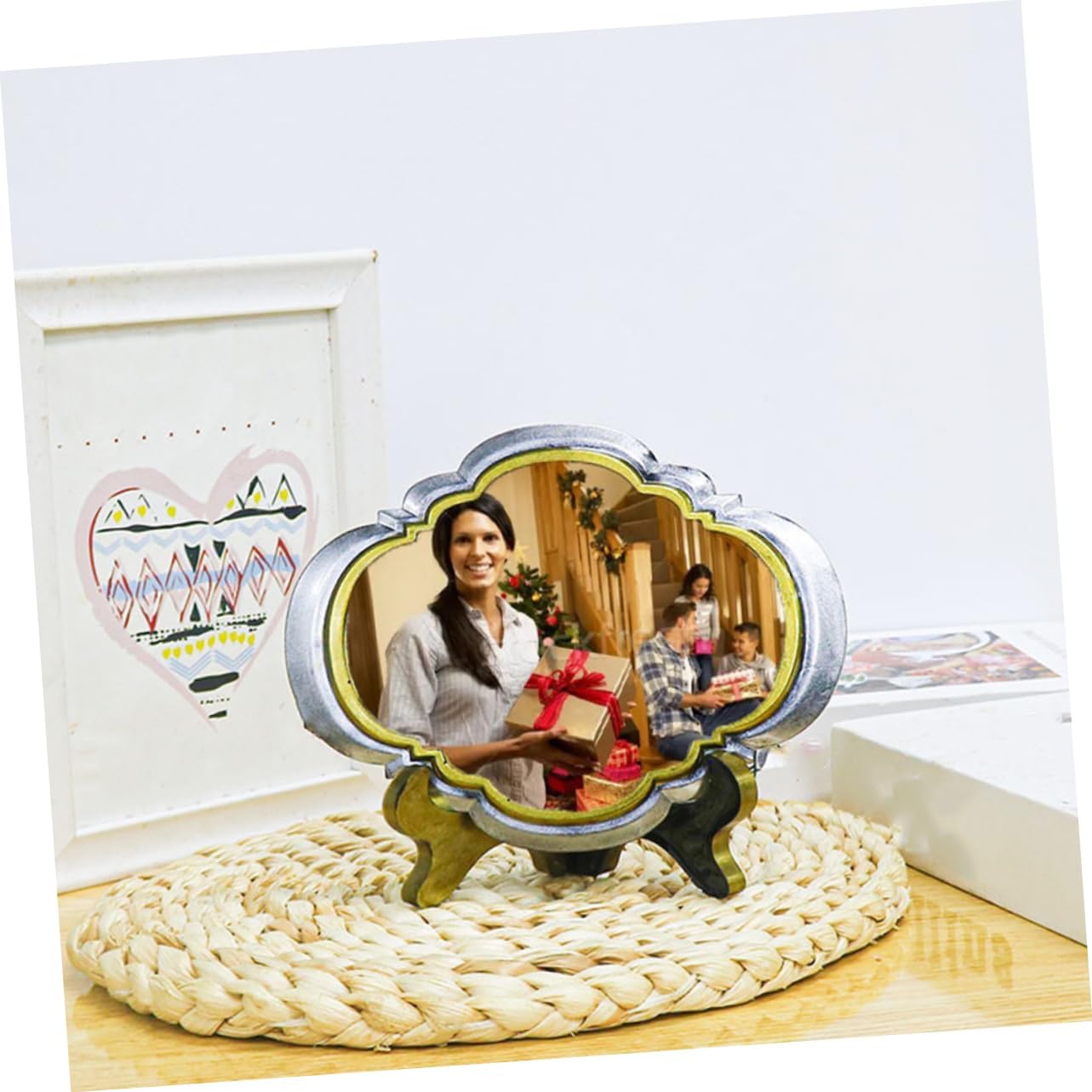 1set Silicone Picture Frame for DIY Crafts Flexible Epoxy Resin Casting Reusable and Easy to Photo Frame Making Multifunctional Design for Home Decoration