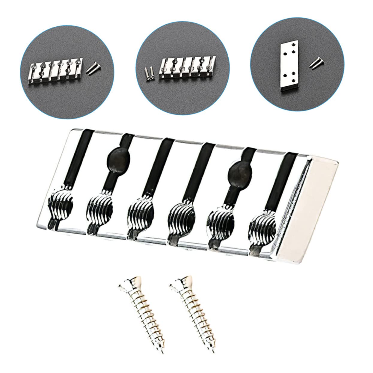 Toyvian 5 szt. bezgłowy zamek sznurkowy, akcesoria do gitary elektrycznej, instrumentów muzycznych, gitar basowych, nakrętek zabezpieczających, gitar elektrycznych, strun, metalowy szpikulec