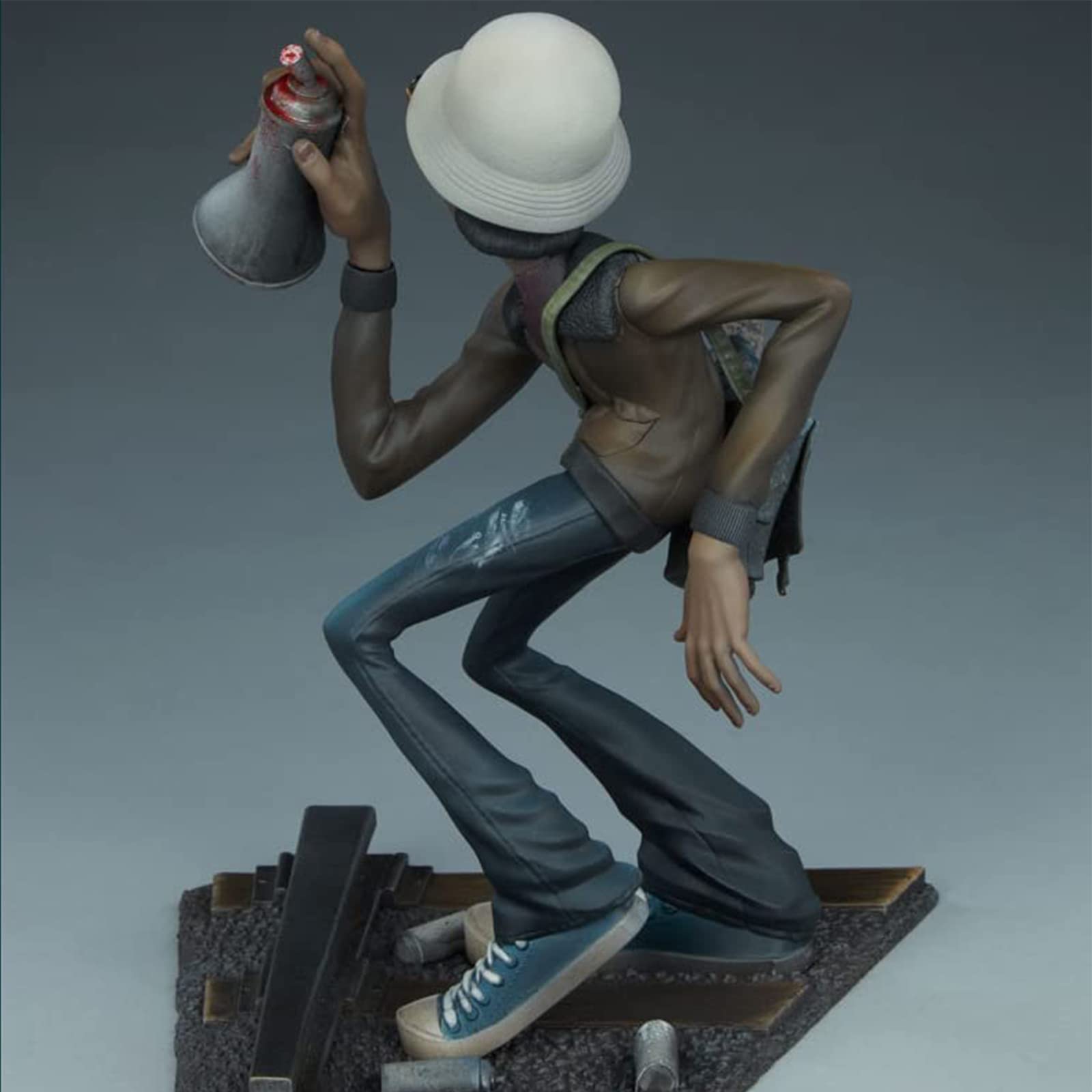 Gonetre Hip Hop Modello Scultura Statua 'artista Statua di Astratta Moderna Statua di Musica Rap Star Scultura in Resina Decorazione del Desktop Figurine Hip Hop, per (Host