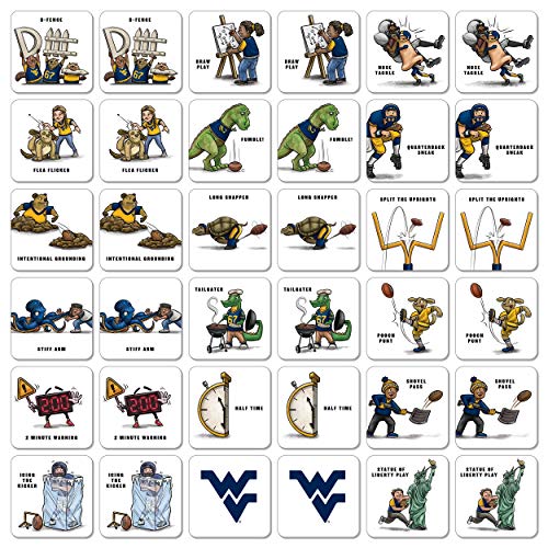 Image of YouTheFan NCAA Officially-Licensed Memory Match Game - Humorous, Team-Specific, Original Hand-Drawn Artwork, Fun for the Whole Family, for Fans Young and Old