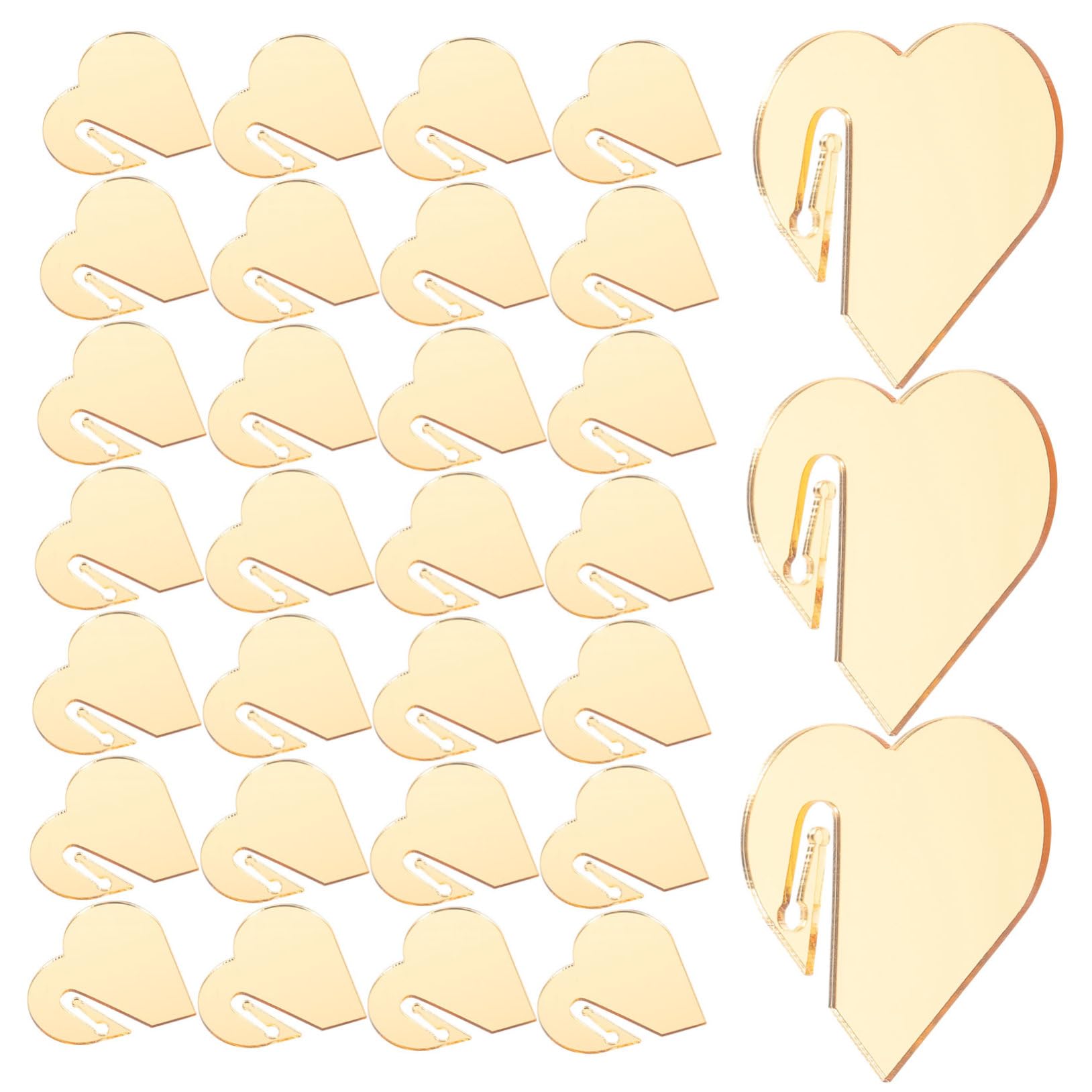 HEALEEP 50Pcs Heart Shaped Wine Charms Cup Markers for Parties Reusable Drink Tags Portable and Chic Drink Identifiers for Glasses