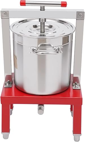 Extractor manual de prensa de miel, extractor de prensa de miel de abeja grande de acero inoxidable con cesta de 448 onzas, máquina extractora de