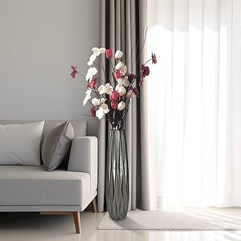 Amazon.co.jp: TDIAVH セラミックシルバーフロア花瓶 高さ24インチ Amazon.co.jp: TDIAVH セラミックシルバーフロア花瓶 高さ24インチ