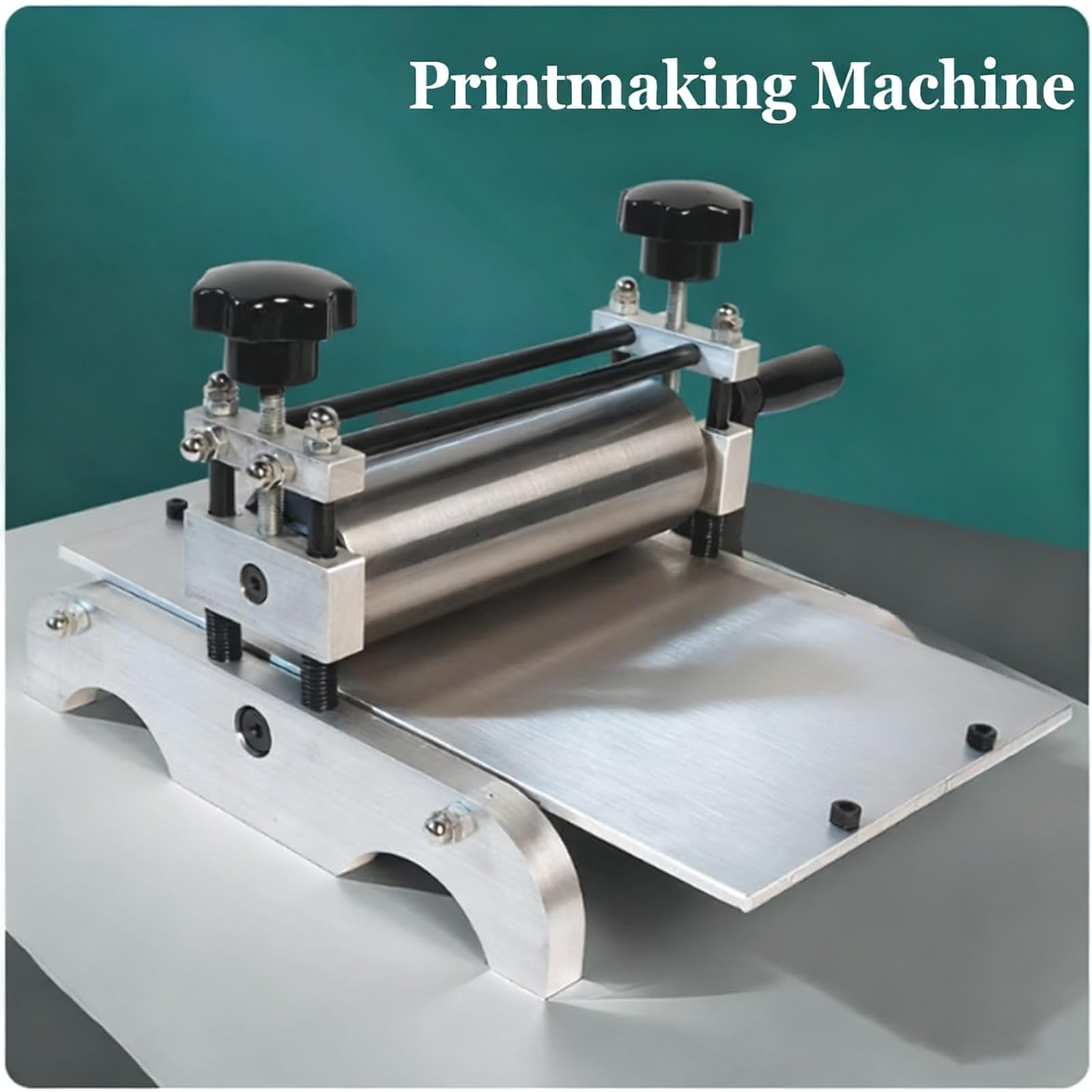 Macchina da stampa e incisione manuale, laminatrice per legno, rame, stampa in rilievo, telaio in alluminio, rullo in acciaio, per artisti, studi, artigianato fai da te