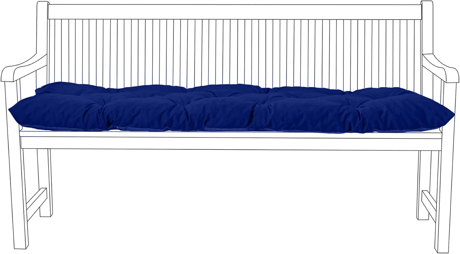 Gardenista Garden 2 Seater Bench Cushion Indoor Water Resistant