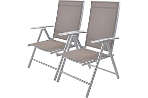 LiveBest Folding Sling Back Chairs, Set of 2