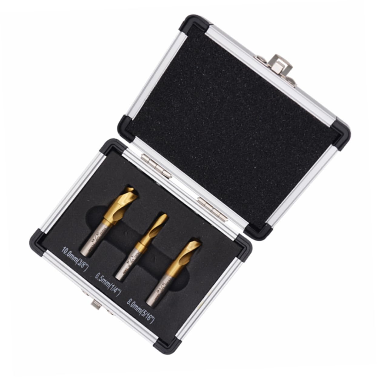 ARTIBETTER Set of Weld Drills 6.5mm 8mm 10mm Hss Co Drill Bits Aluminum Case for Spot Welding Accessories