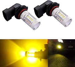 DunGu 9145 H10 LED Fog Lights Bulbs Canbus High Power 80W Epistar Projector For Car Golden Yellow Pack of 2 - coolthings.us