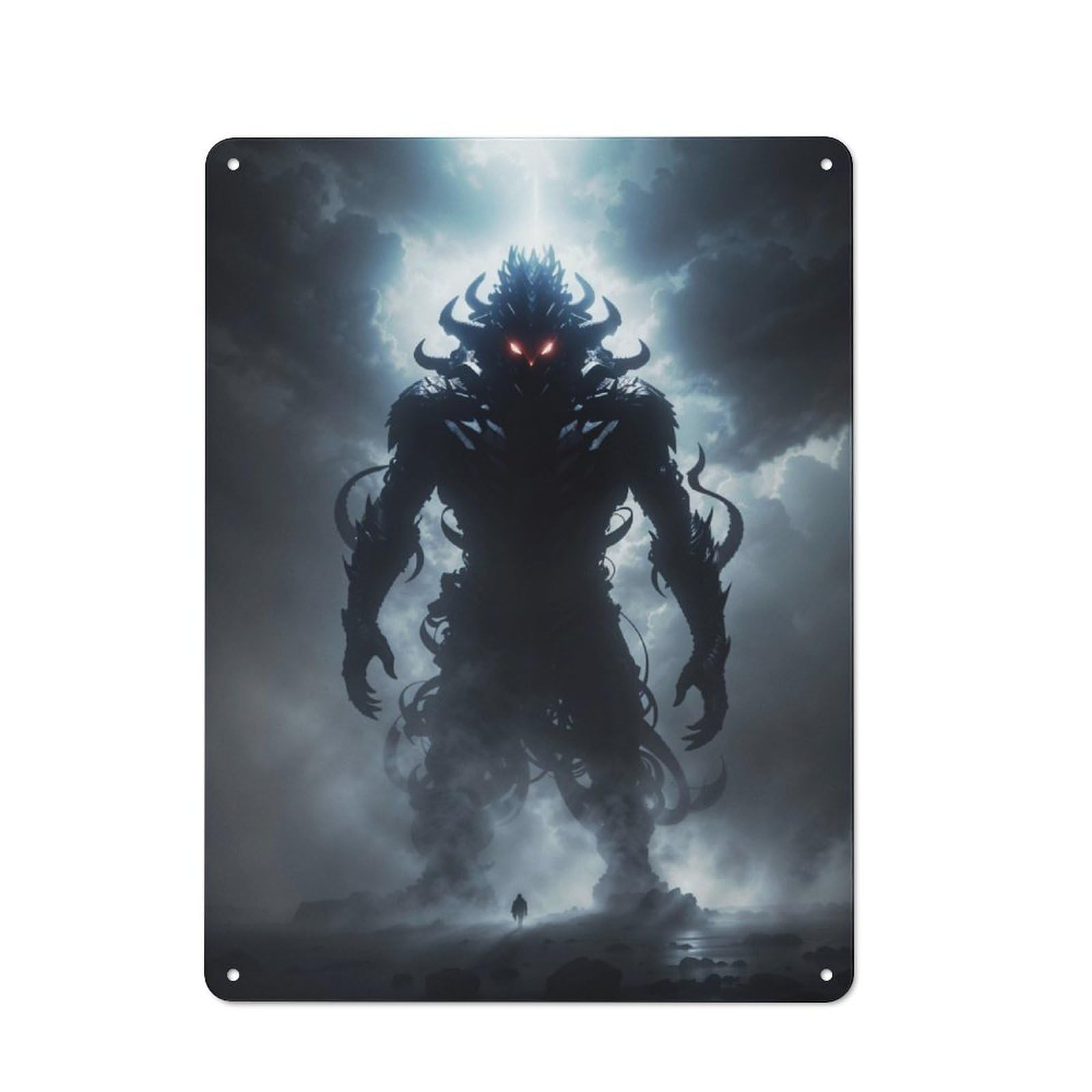 Junmoney Monstrous Shadow In Space Retro Metal Wall Sign 40X30cm With For Garage Wall, Suited To Garage Decor Collectors