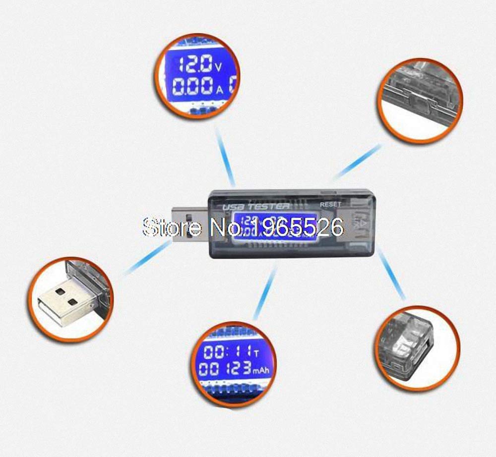10pcs Tester Current Voltage Digital Dispay 4V-30V USB Charger Capacity Doctor qc2.0/3.0 Quick Charge Power Bank Meter Voltmeter