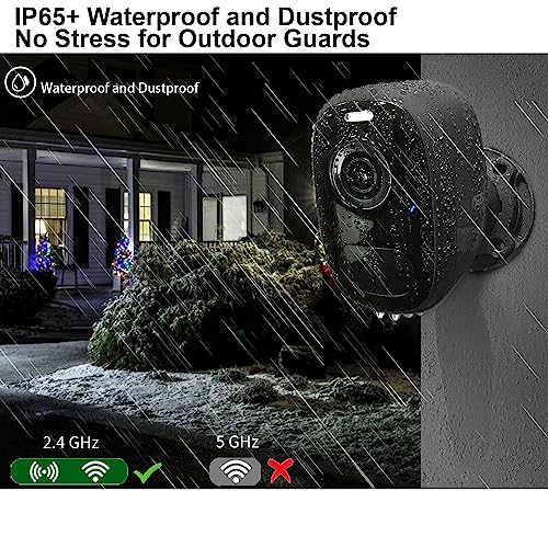 Dct 2K Security Camera Wireless Outdoor Indoor With Magnetic Mount, 1080P Hd Wifi Battery Powered Camera For Home Security, Color Night Vision Ai Motion Detection, Siren Alarm Spotlight, 2-Way Audio #TOP5