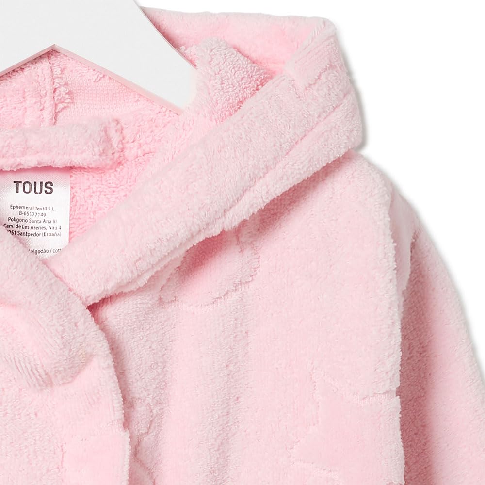 TOUS BABY - Albornoz de Rizo para tu Bebé. Color Rosa (Talla M/de 2 a 3 años)