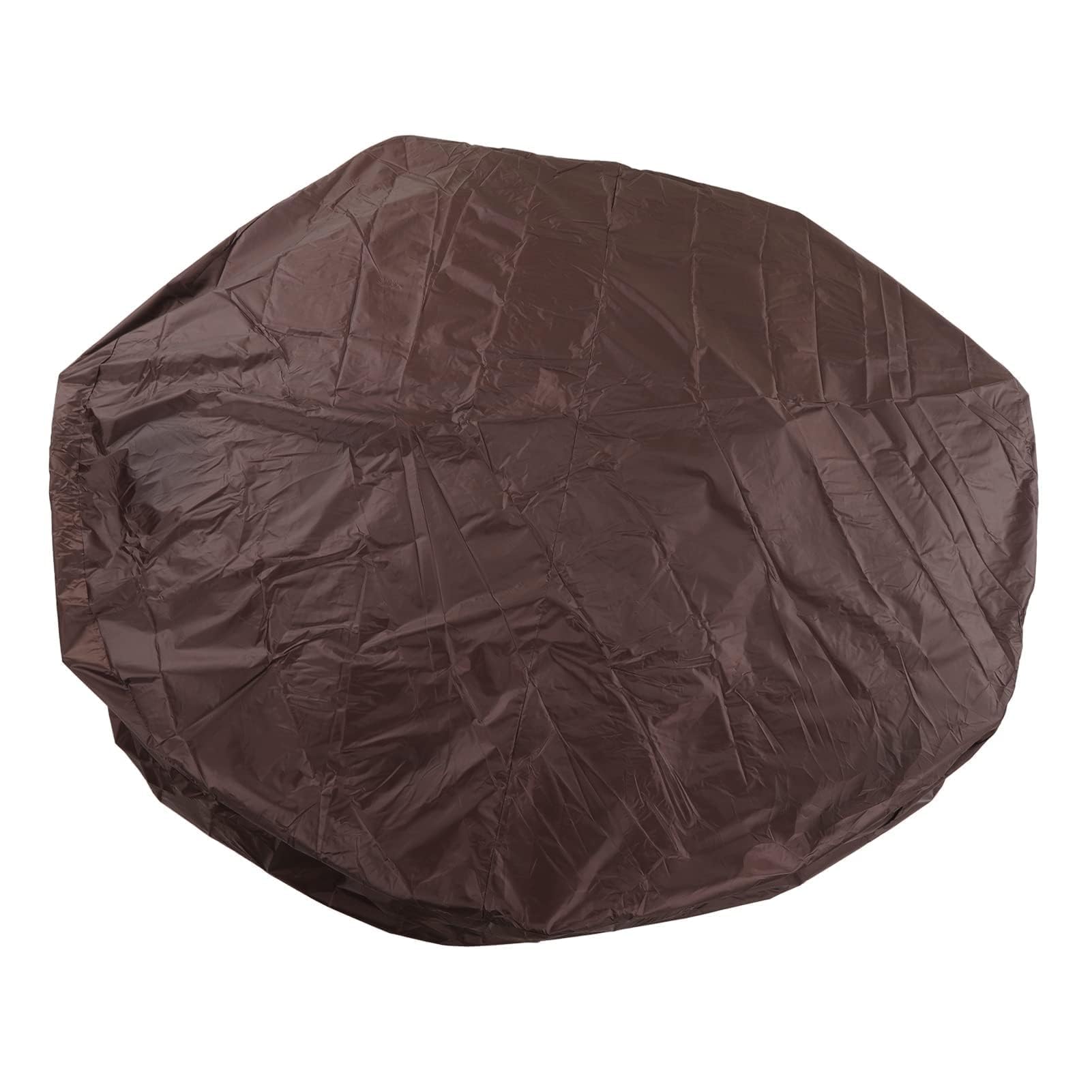 Cubierta Protectora Impermeable para SPA, Redonda, Portátil, Poliéster Tafetán, 190 cm, Exterior, Marrón