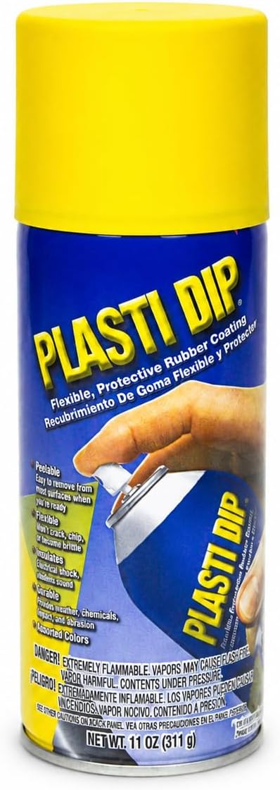 Plasti Dip Spray Coating, Yellow, 11 oz, Multi-Purpose Rubber Coating, Peelable Flexible Protective Spray for Auto, Home, Garden, Craft & DIY Projects