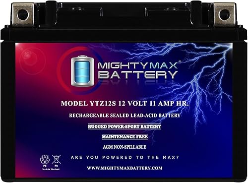 Miniatura 7 de Mighty Max Battery YTZ12S - Batería de repuesto de 12 V y 11 Ah compatible con Power-Sonic PTZ12S Powersport - 6 unidades