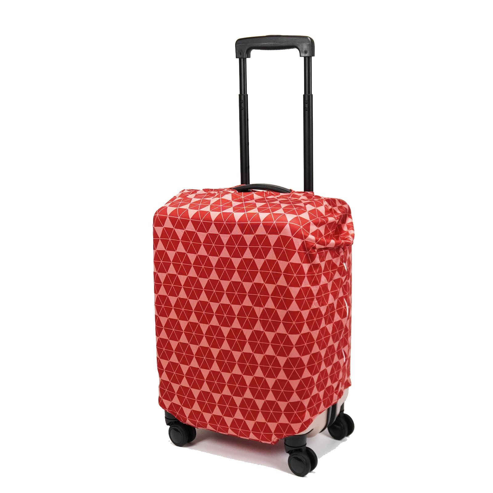 [エース] スーツケースカバー マッフル Sサイズ ポケッタブル 57cm 62841 10 レッド(幾何学)