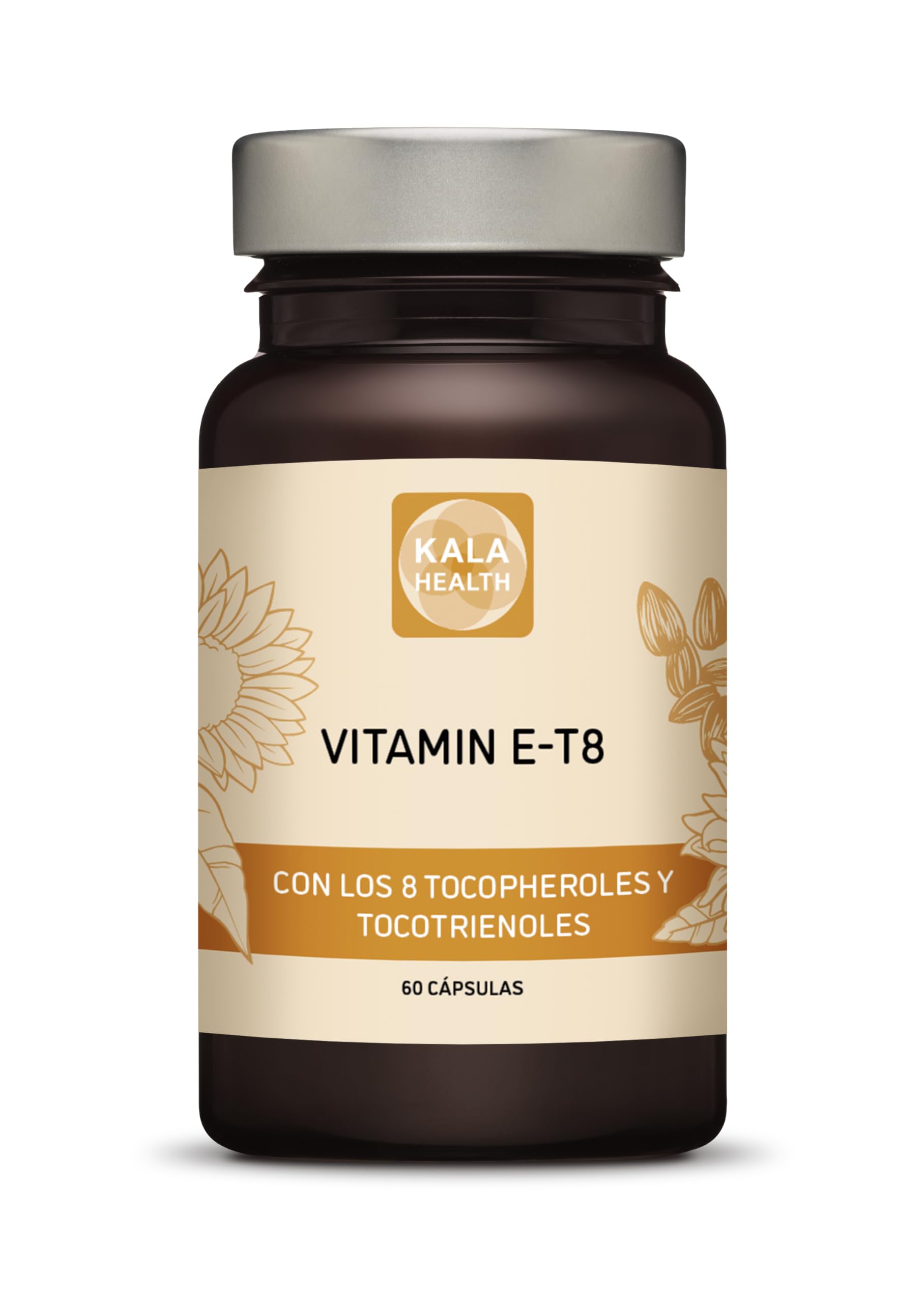 Kala Health Vitamina E con todos los 8 Tocoferoles y Tocotrienoles - No contiene IPA, Metales Pesados, Contaminantes ni Conservantes - Certificado como Sostenible - Para Cabello, Cicatrices y Piel