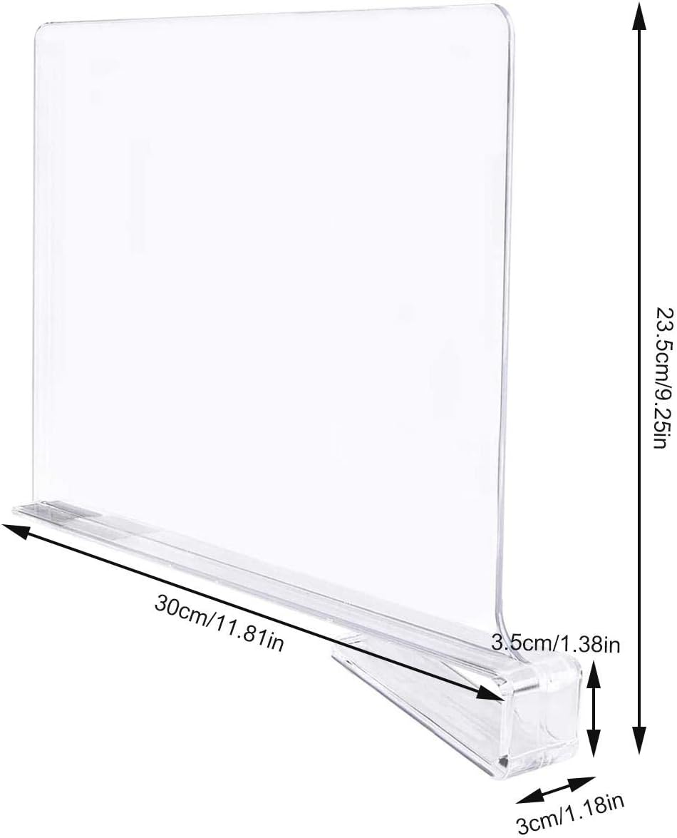 2pcs Wardrobe Dividers, Acrylic Shelf Divider, Clear Shelf Divider
