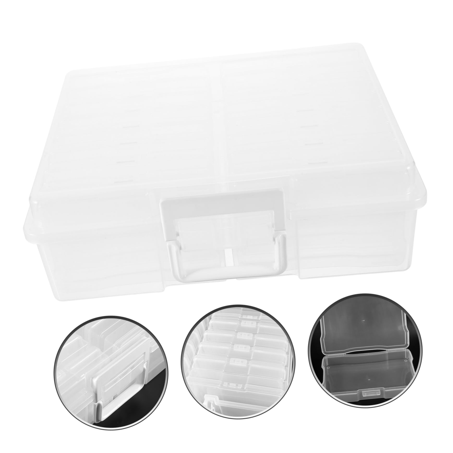 Alipis Scatola Organizer per Foto Trasparente Contenitore per Conservare e Ordinare Foto Biglietti e Oggetti Design e Adatta e Ufficio