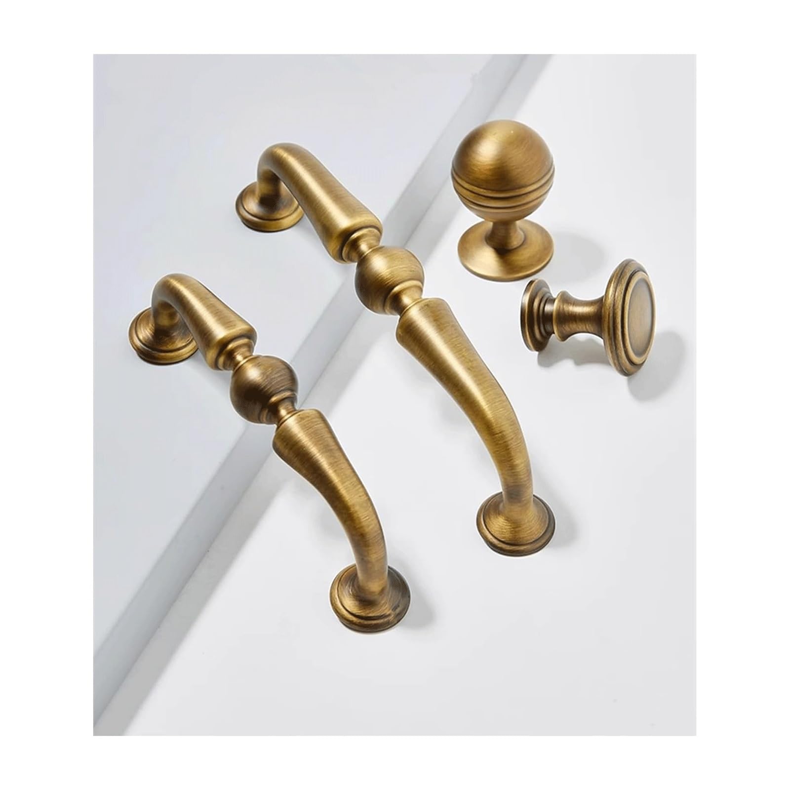 Lcanallyms One Color Kitchen Cabinet Handles, Antique Bronze Cabinet Pull, Drawer Handle Kitchen Cupboard Knob Vintage Furniture Hardware(5" Hole)
