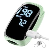 Finger Pulse Oximeter, Fingertip Blood Oxygen Saturation with Pulse Monitor Rechargeable, Accurate Spo2 Reading for Home, Outdoor Sports,Green
