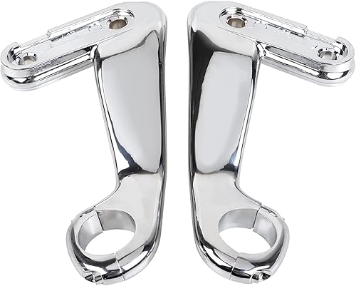 Miniatura 5 de Kit de montaje de soporte de carenado de aleación de zinc frontal cromado compatible con Harley Road Glide Ultra FLTRU CVO Custom FLTRXSE 2010-2013