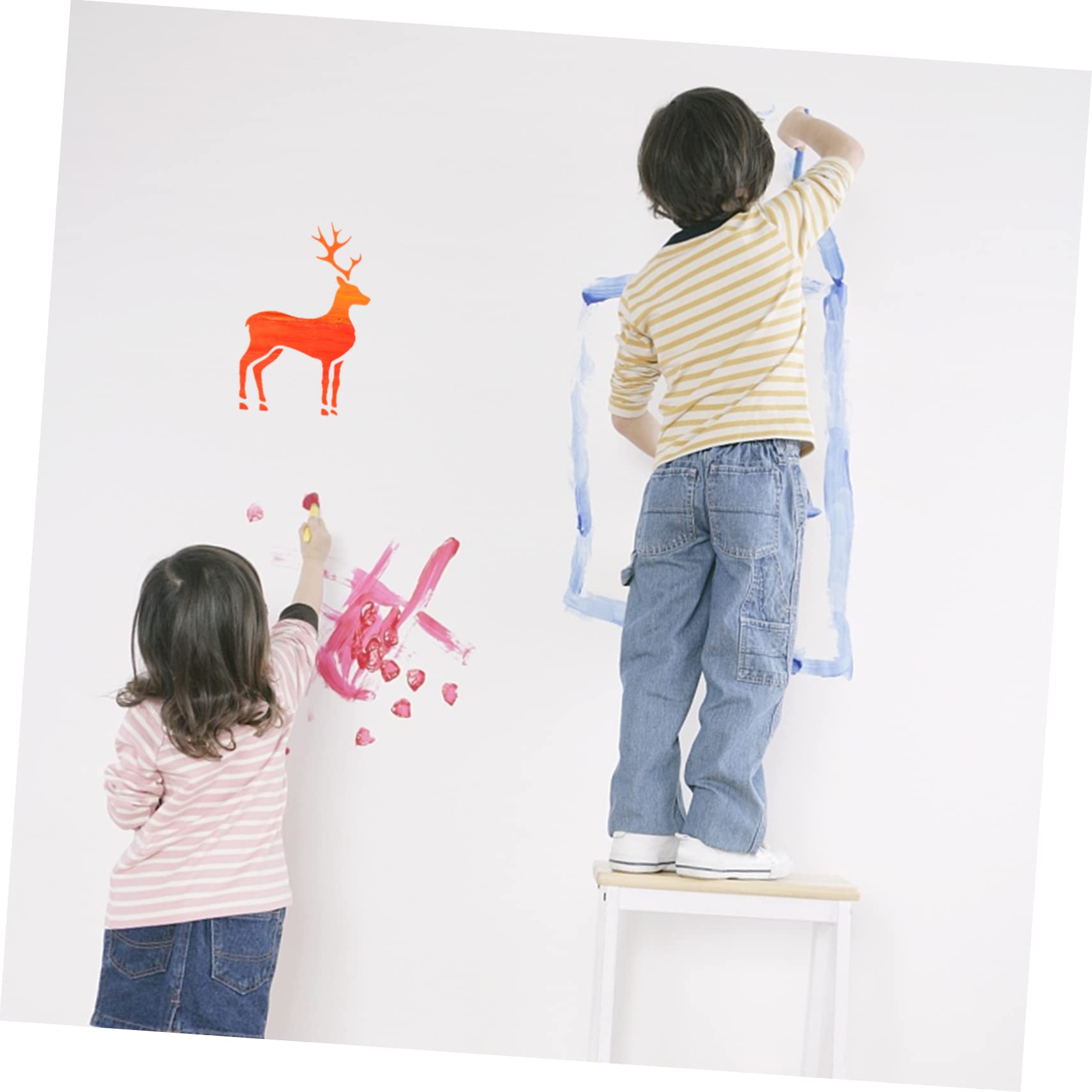 SHINEOFI 2 Set Modello di Pittura Stencil di Disegno Pittura A Stampino per Animals Plasil Stencil di Pittura A Parete Modelli di Arte Murale L'animale Domestico Bianca 120 Fogli*2
