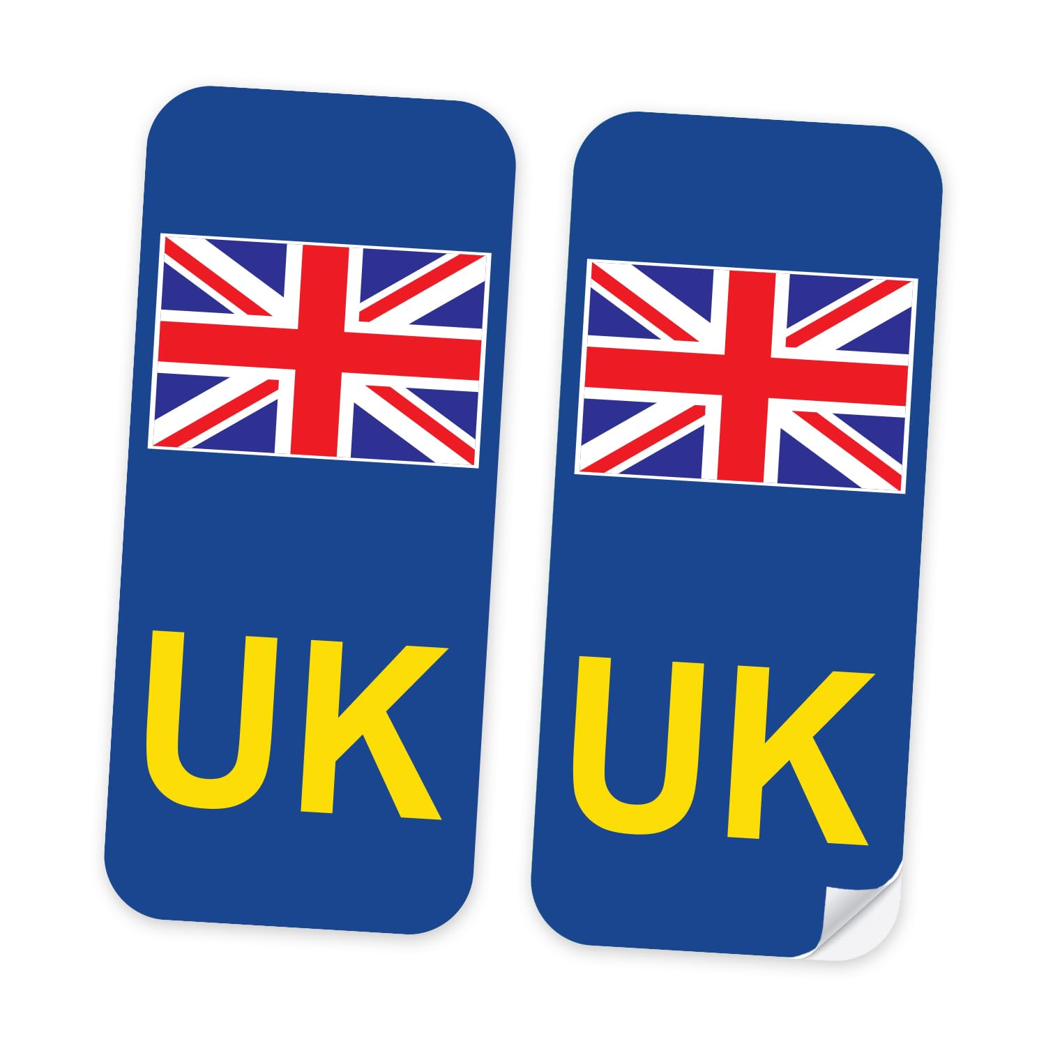 SAFESIGN (2 Pack) UK Motorbike Stickers for Europe GB for Bike UK car Sticker Number Plate Stickers - Vinyl Self-Adhesive - Union Jack Replaces EU Flag Brexit - Water Proof EN ISO 7010:2012 — view 2