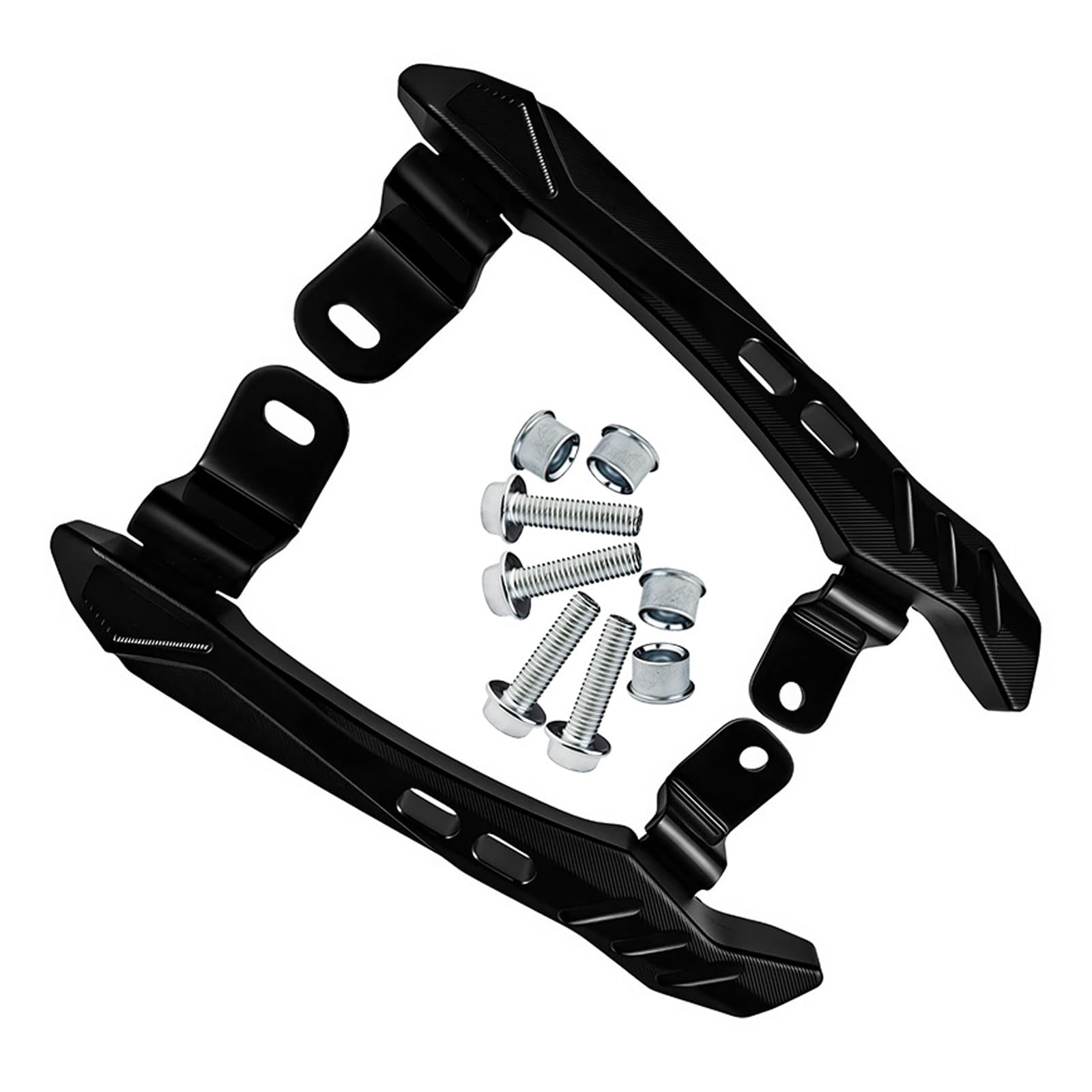 Maniglia posteriore anodizzata per moto YZFR3, nera | Alluminio lavorato con lunga durata per la pista generale del passeggero del motociclo, facile installare