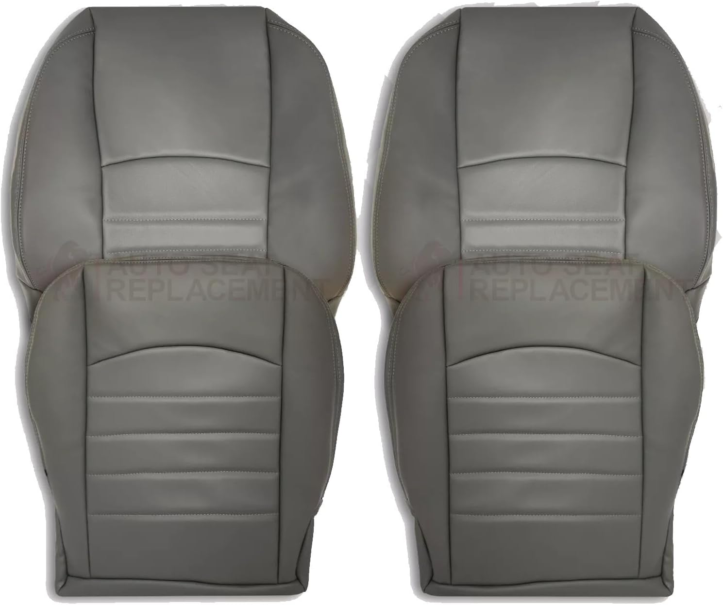 Auto Seat Replacement, Compatible with 2013 2014 2015 2016 2017 2018 Dodge Ram 2500 3500 Laramie Synthetic Leather Seat Cover Replacement in Diesel Gray/Dark Gray (Passenger Bottom)