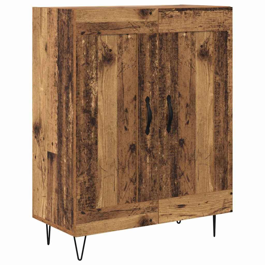 Armadio alto, effetto legno anticato, 69,5 x 34 x 180 cm, 2 pezzi
