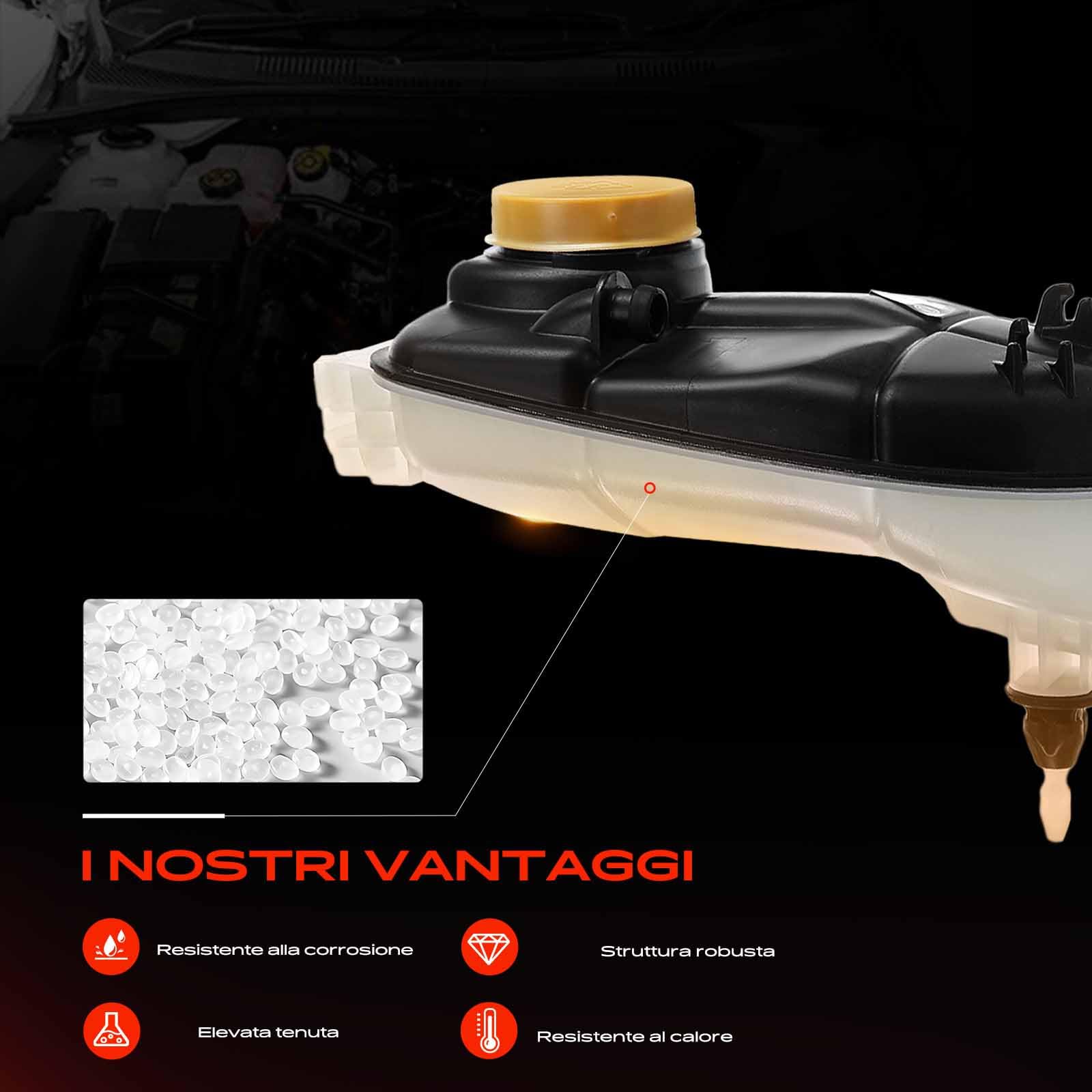 Frankberg Serbatoio di Espansione Refrigerante Compatibile con GLClasse A X156 1.6L Classe A W176 1.6L CLA Shooting Brake X117 1.6L GLClasse A X156 2.0L GLClasse A X156 2.1L Replace# 2465000049