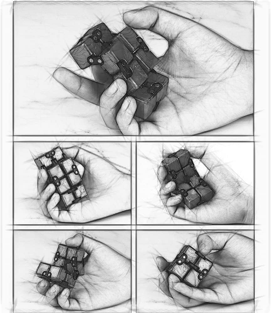 LiangCuber QY Infinity Cube Fidget Toy Best for Stress and Anxiety Relief Hand Killing Time Transform Cubes QY Speed Cube (Sapphire Blue)