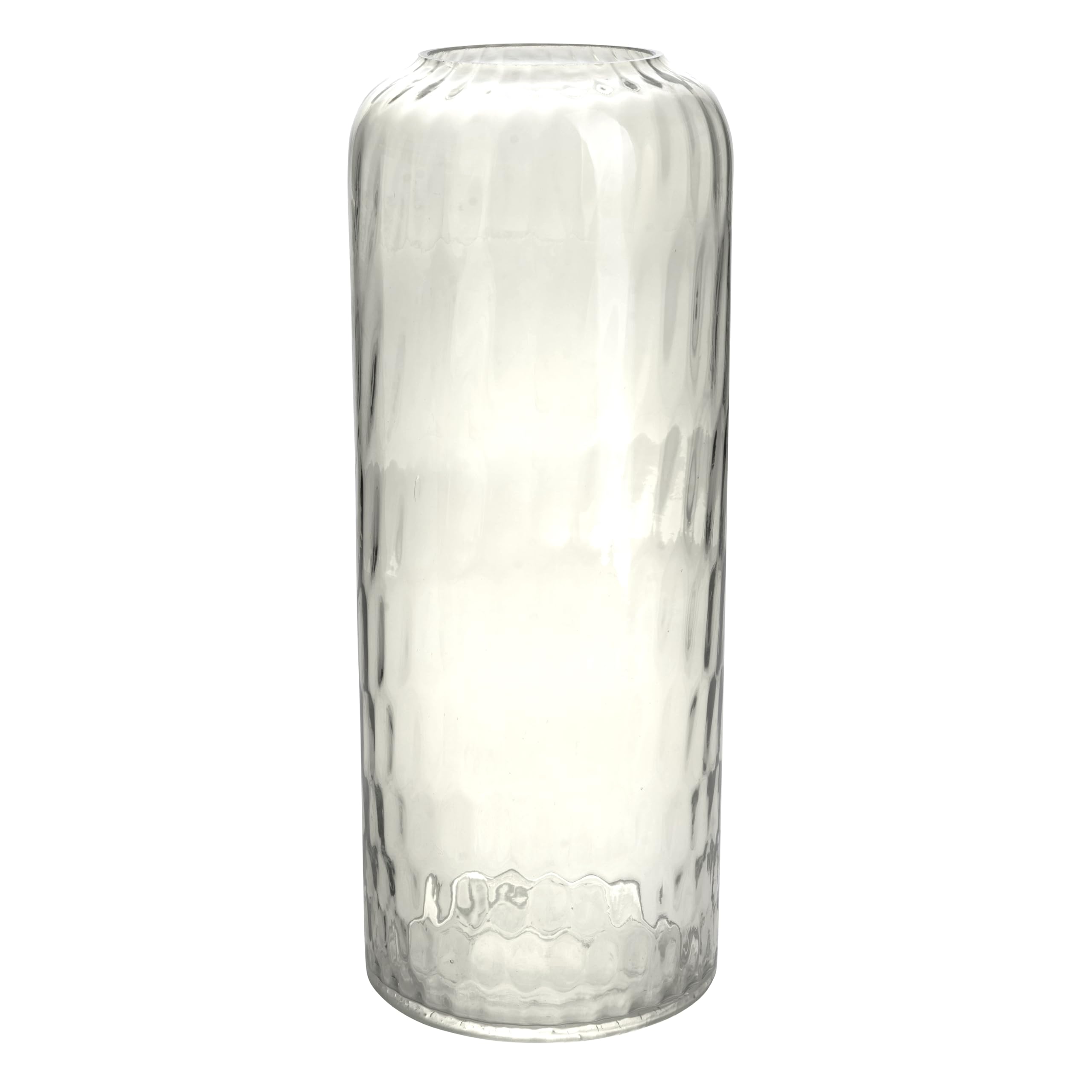 SANDRA RICH Jarrón de cristal de 30 cm, transparente, jarrón de suelo, grande, decoración