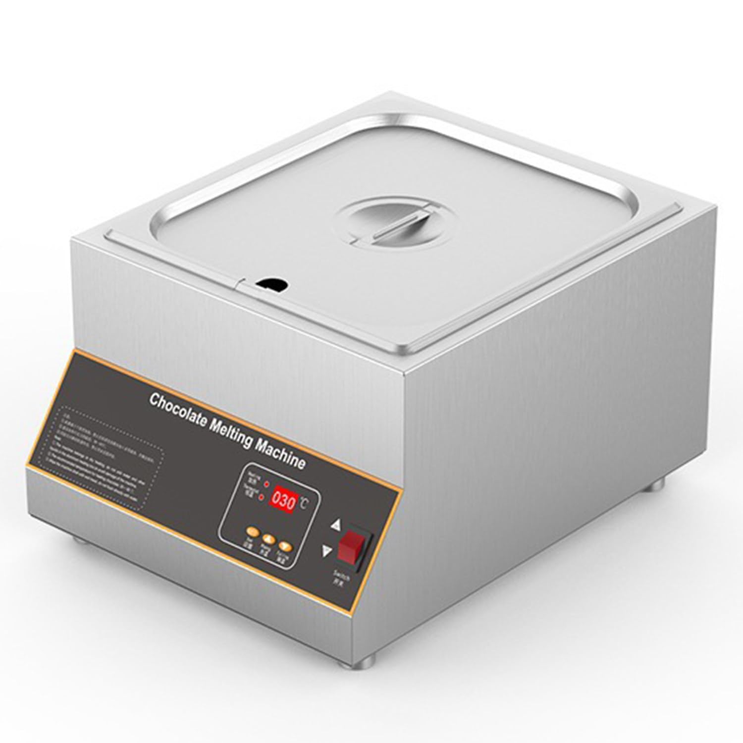 500w Crogiolo Cioccolato,12 L Macchina Elettrica Sciogliere Cioccolato,Temperatrice Professionale Elettrico,per Sciogliere Riscaldare Cioccolata/Latte/Crema/Zuppa Onepot