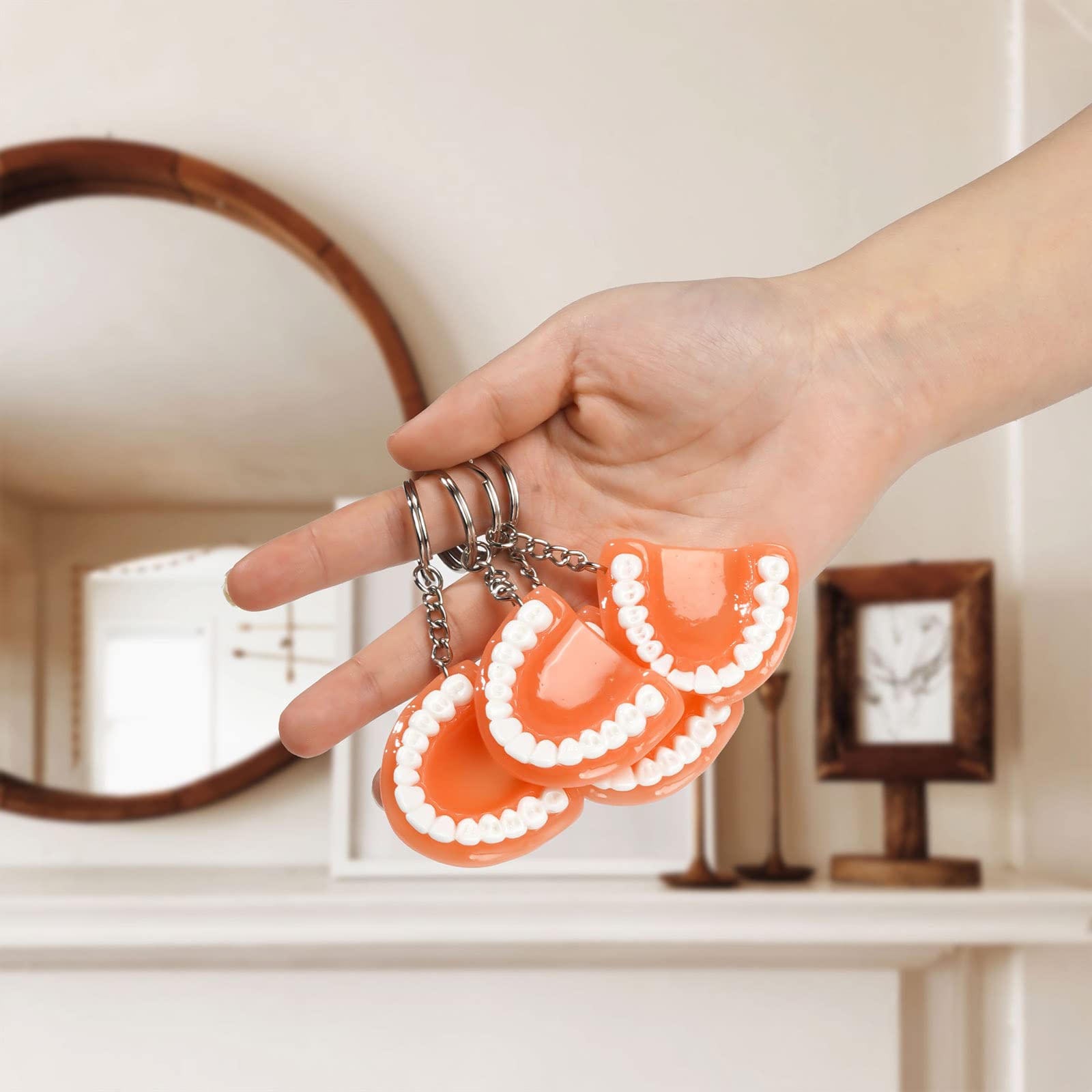 Amazon.co.jp: ZIIVARD 8ピース 歯 樹脂キーホルダー おもしろ 模造