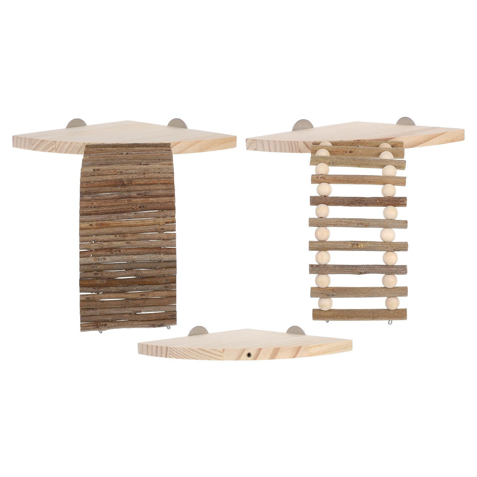 Holz Kletterspielzeug für Hamster und Rennmäuse mit Fester Plattform