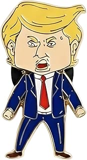 Happy Face Trump Enamel Pins for Backpack, Hat, Bags, Jacket & Coat - Cute Lapel Pin You Can’t Miss!”