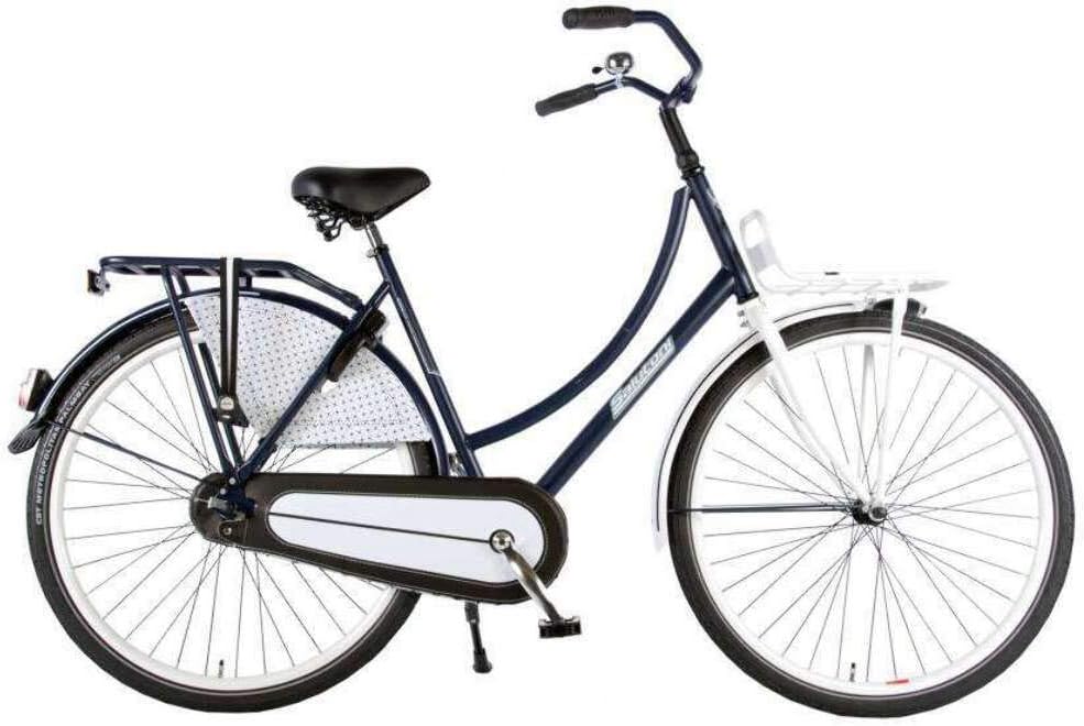 Kubbinga Women Salutoni Urban Transport Jeans Ladies Bike - Matt Black/White, 28-Inch