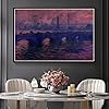 Waterloo Bridge Sunlight in The Fog Painting by Claude Monet DIY Diamond Painting Kits for Adults, 5D Full Round Drill Diamond Painting Kit Embroidery Arts Home Decor #2
