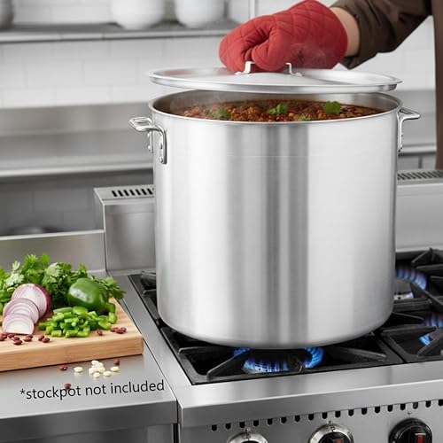 Miniatura 2 de Tapa de olla de aluminio de 100 cuartos de galón de 20-58 pulgadas de diámetro x 1-14 pulgadas de altura, cubierta multiusos para olla de sopa de