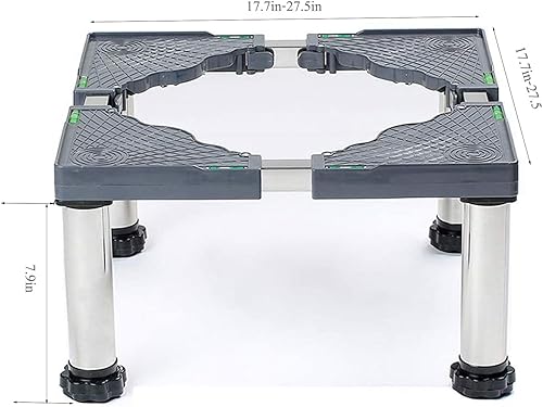 Miniatura 2 de Base de refrigerador a prueba de humedad Soporte para lavavajillas con 4 patas ajustables de altura de 7.9 pulgadas, base de aire acondicionado,