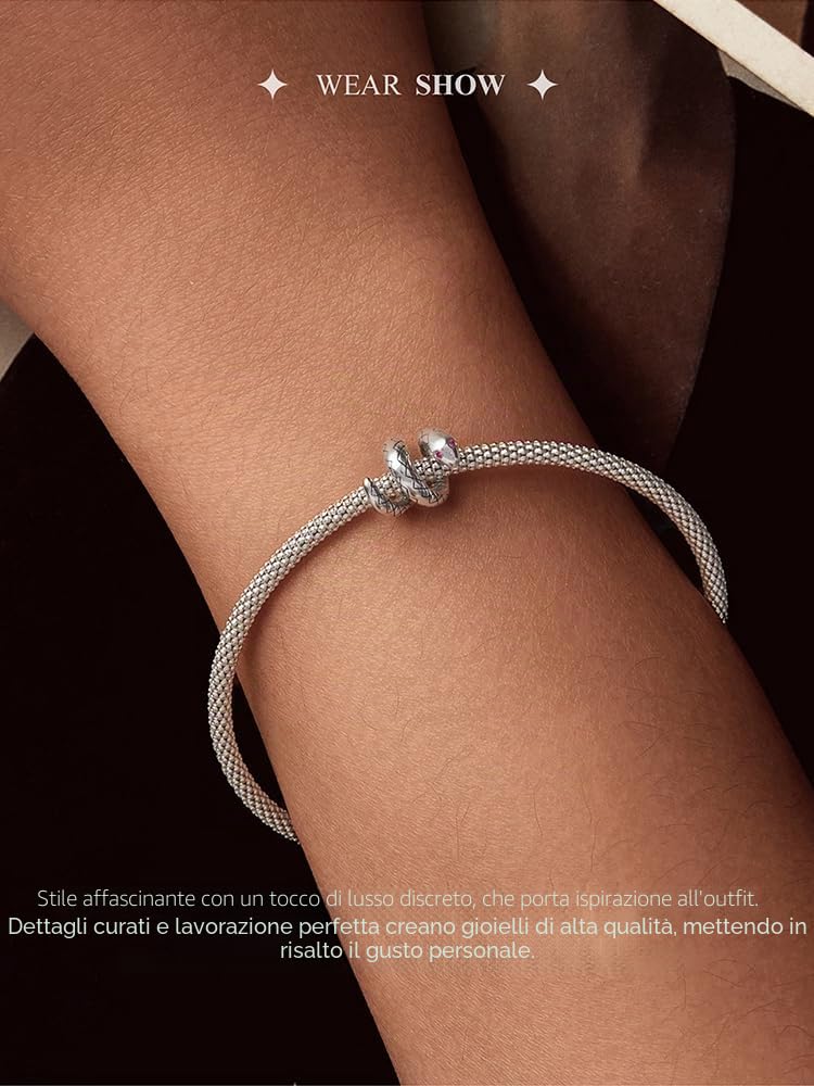 Le donne amano il ciondolo animale in argento Sterling 925, perla a forma di cuore, compatibile con bracciale Pandora Charm, keineKeine Größe verfügbar, Argento sterling, Zirconia cubica sintetica