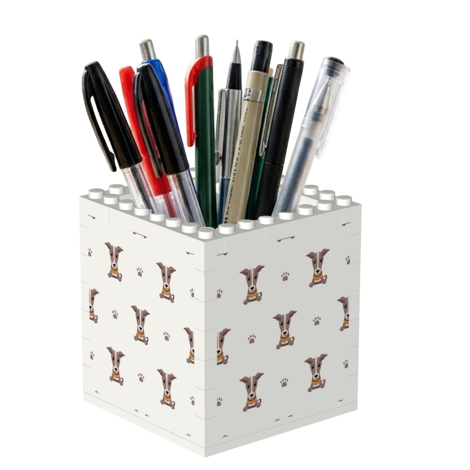 Poadnly Greyhound Dog, Pen Pot Pencil Holder for Office Home School, Compact Desk Organiser for Office Stationery