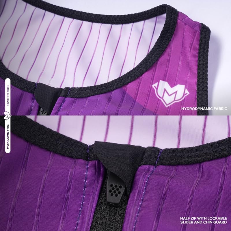 MY KILOMETRE Womens Triathlon Top Tri Singlet Racerback Performance Triathlon Top with Back Pockets - Image 6