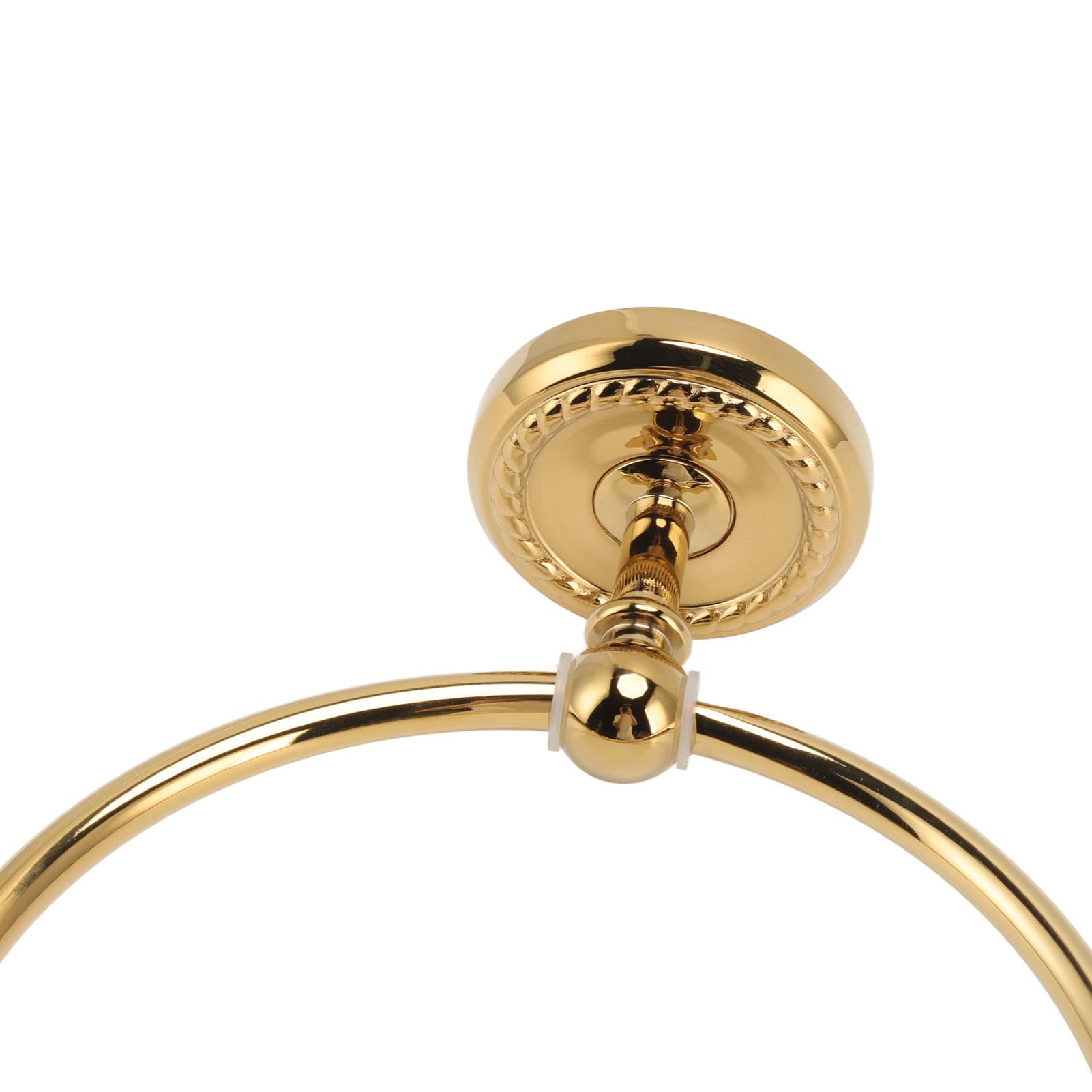 Portasciugamani Da Bagno KES In Acciaio Inox 304 - Finitura Oro Spazzolato, Montaggio A Parete, Diametro 16 Cm - Foto 6