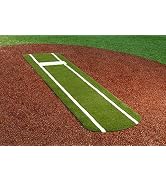 Portolite - Ultimate Spiked Practice Mat - Never Slip - Softball Pitching Mats - Green