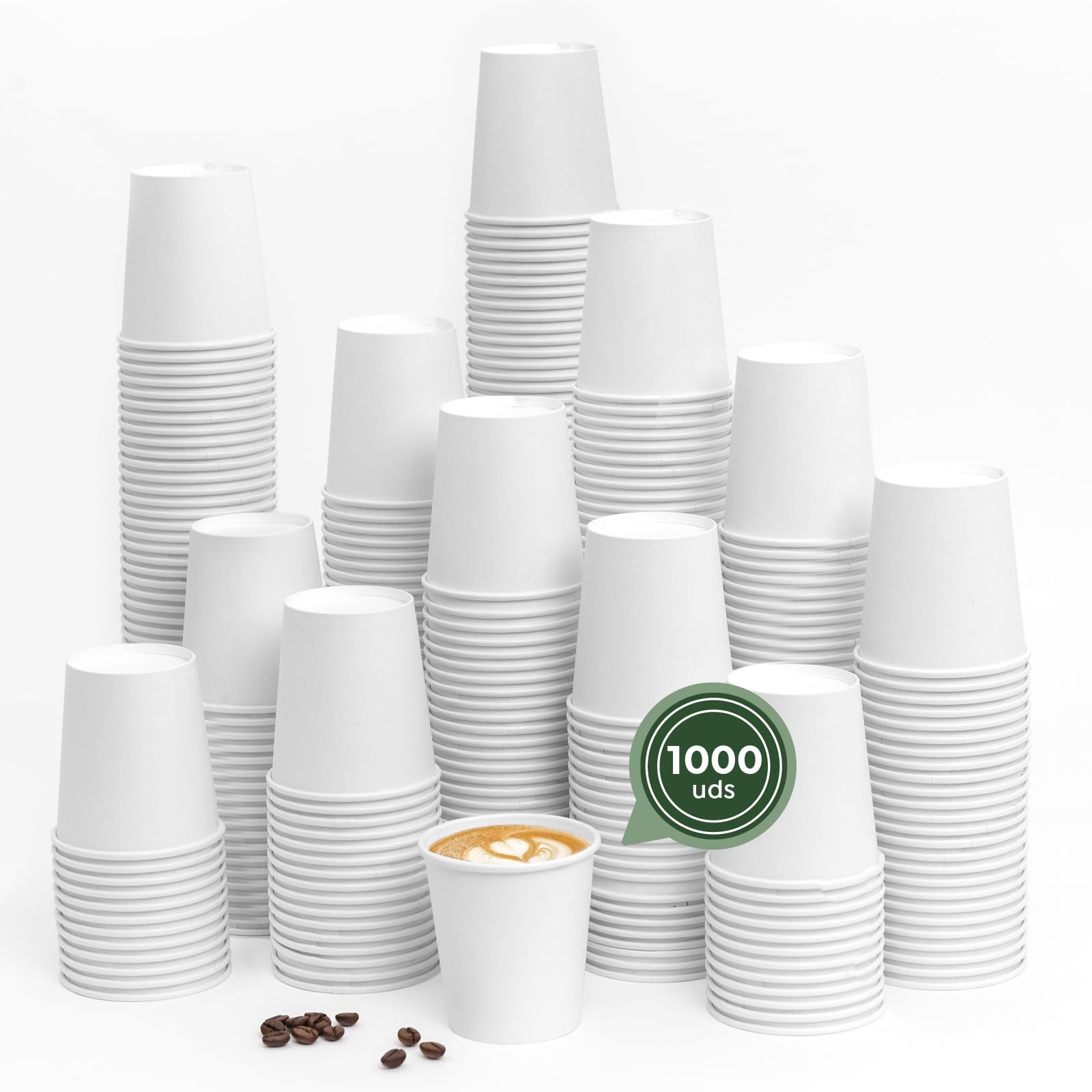 Horeca Collection MAXI PRODUCTS - Bicchieri da caffè usa e getta bianchi - Bicchieri di cartone - Bicchieri usa e getta Catering - Bicchieri caffè da asporto - Adatto per bevande calde e fredde (200