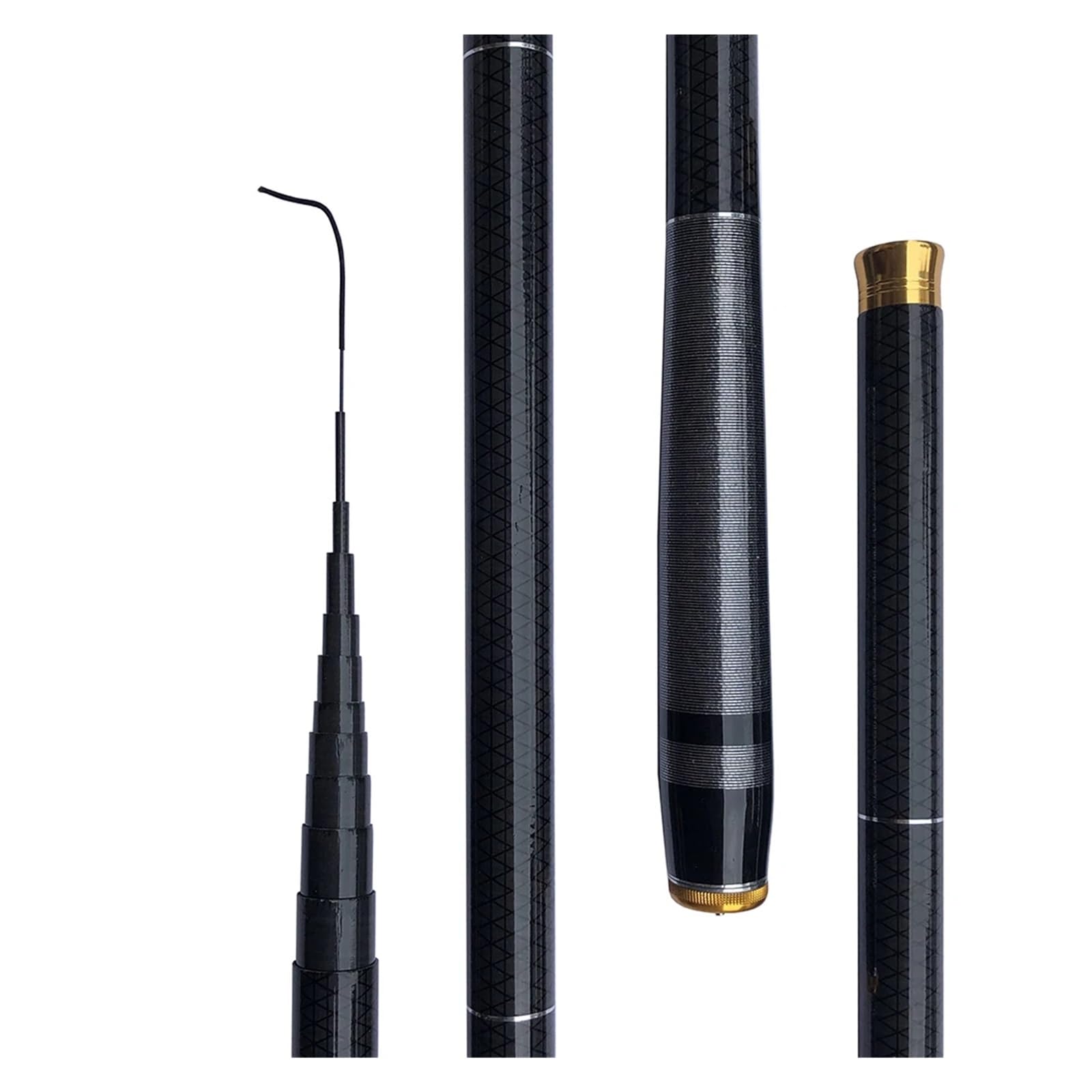 Canna da pesca telescopica in fibra di carbonio Stream Hand Pole Feeder Tenkara 3,6-7,2 m
