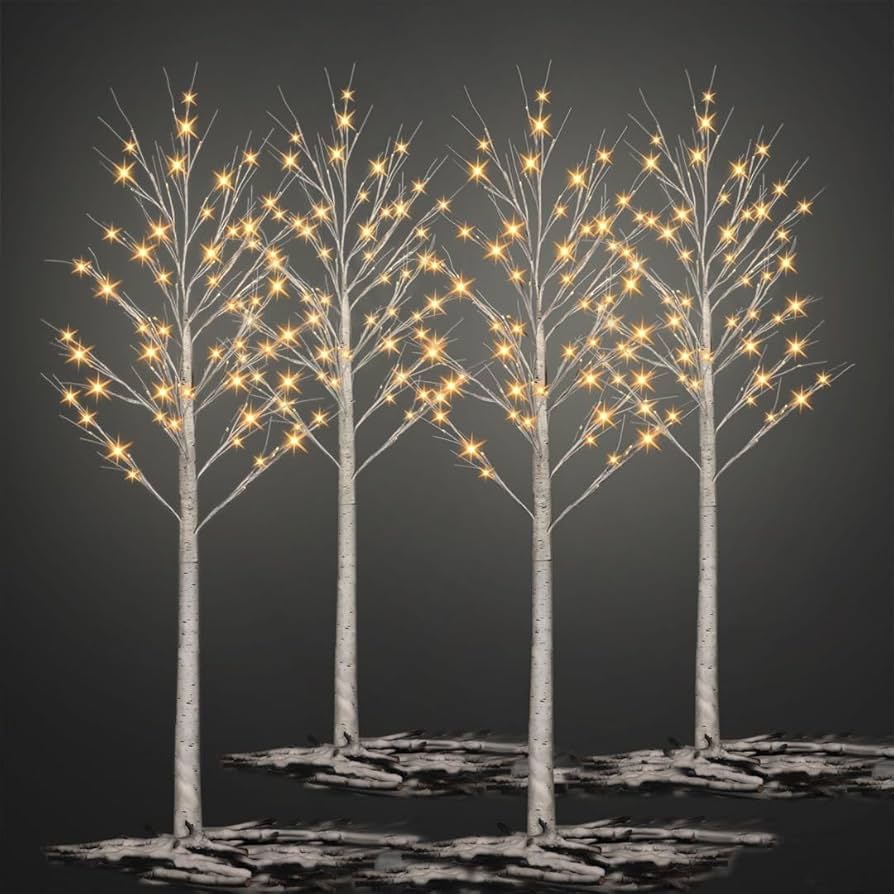 ★最終価格★ 228cm 光る白樺の木 TWINKLE BIRCH TREE Amazon.com: 5FT 400 LED Lighted Birch Tree Including Twinkle